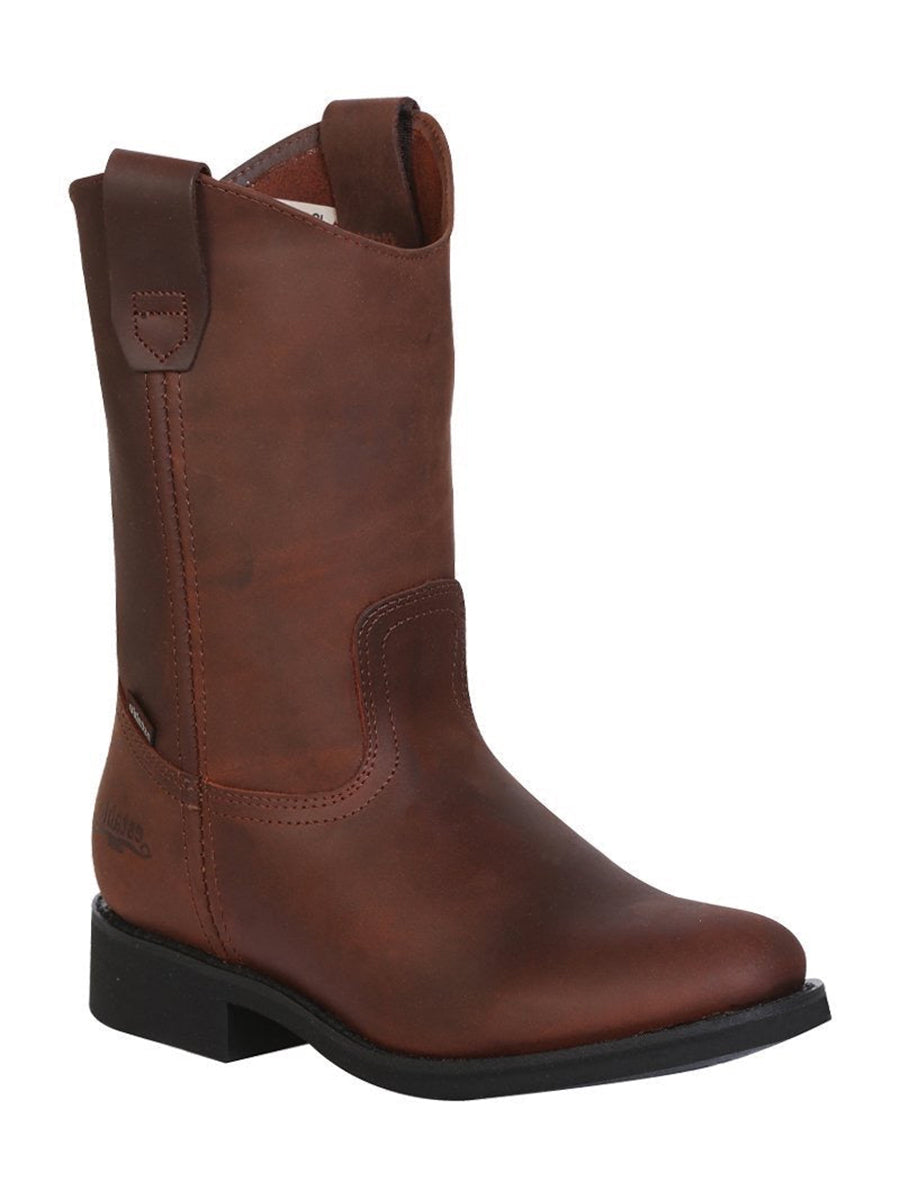 Establo Men's Work Boot - Leather  Grasso - Brown 315
