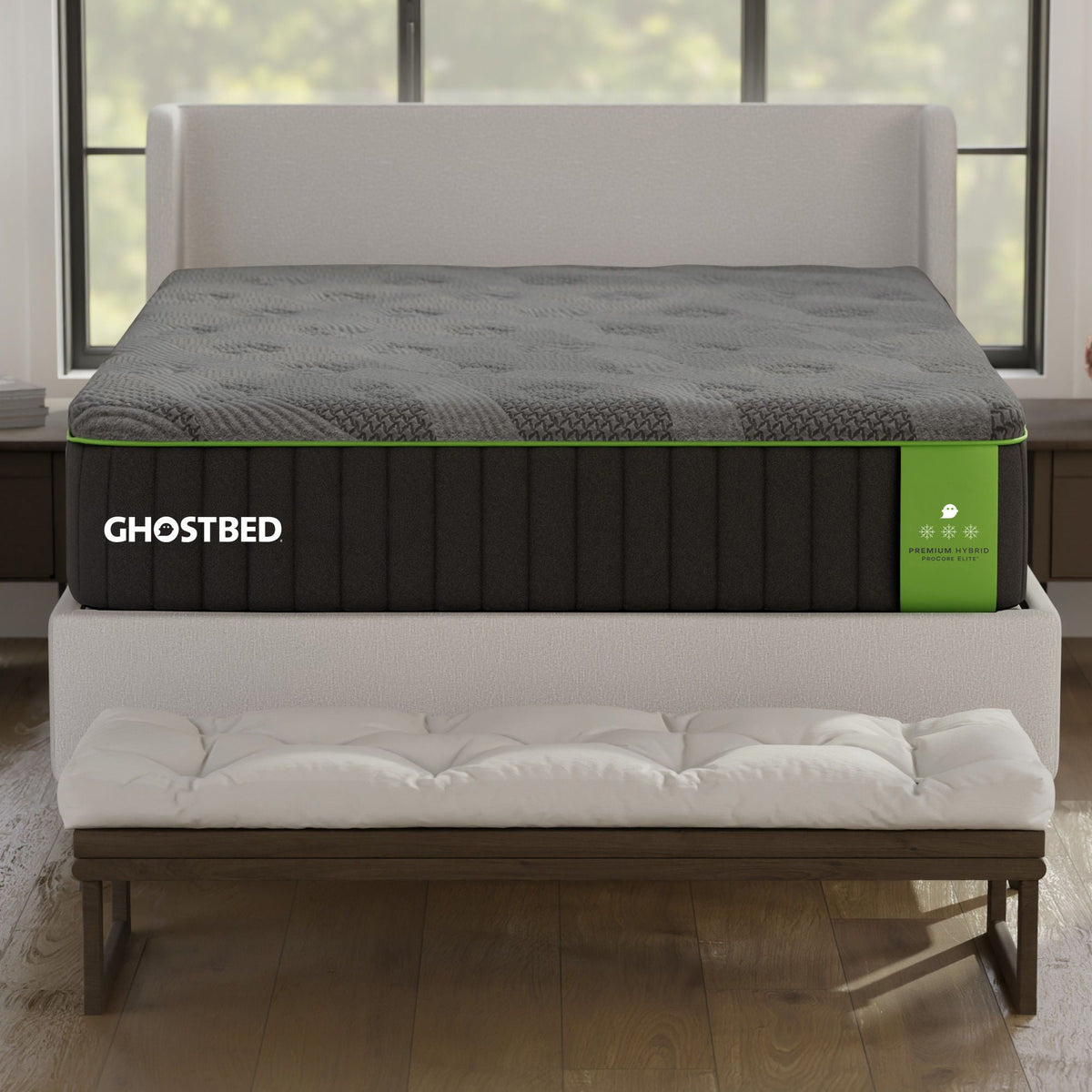 14" Hybrid Mattress with Cooling Foam and Responsive Coils - Dark Gray