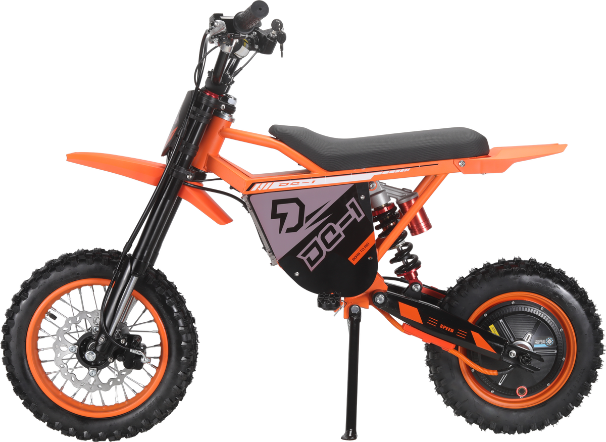 Electric Dirt Bike 48V 1000W with Dual Suspension - Black