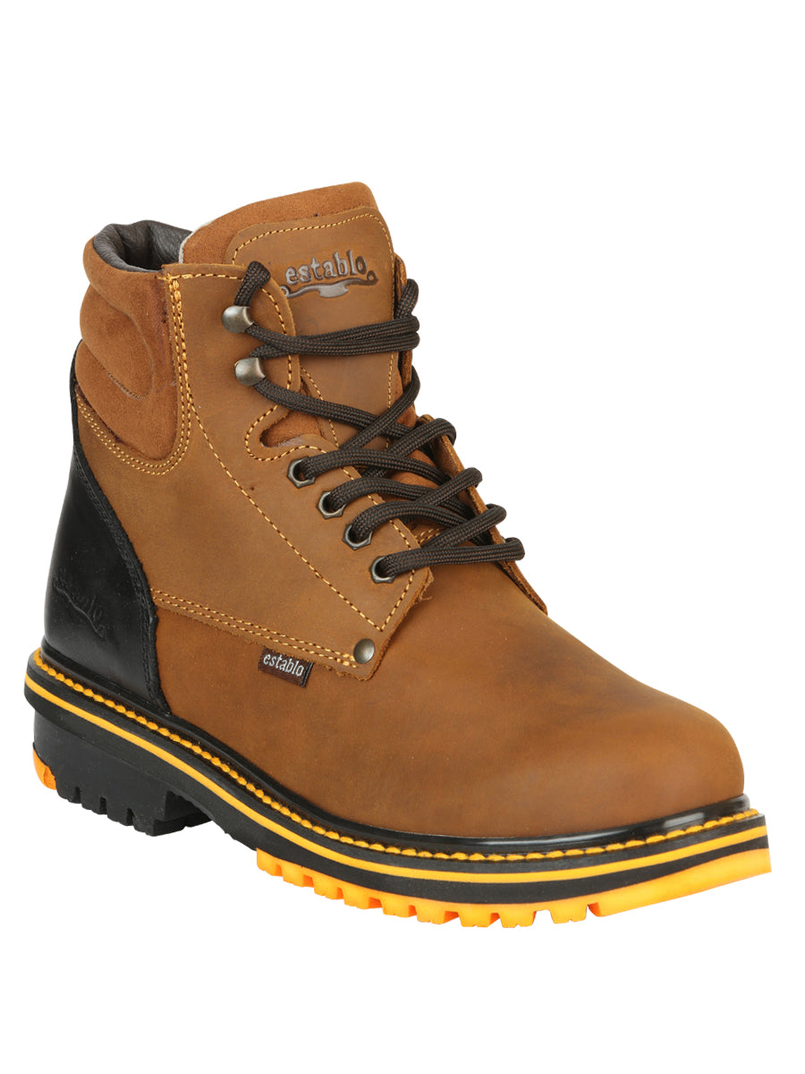 Establo Men’s Work Ankle Boot Mango/Black Lace-Up

 13359