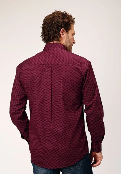 Roper 1847 Four Leaf Foulard (Red) - Men's Western Shirt