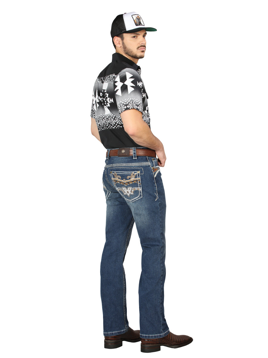 Men's Centenario Bootcut Denim Jeans - Medium Blue 44973