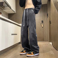 Mens Relaxed-fit Straight-leg Wide-leg Denim Jeans