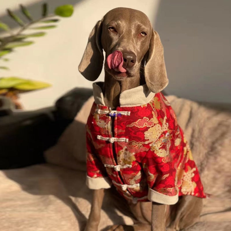 Festive Big Dog Clothes For The New Year
