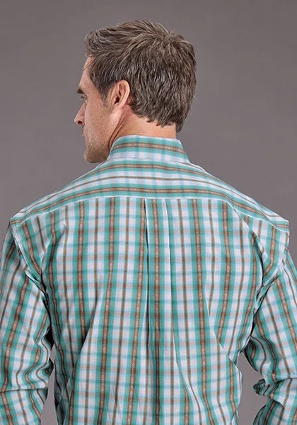 Stetson 2397 Vintage Plaid (Green) - Men's Western Shirt