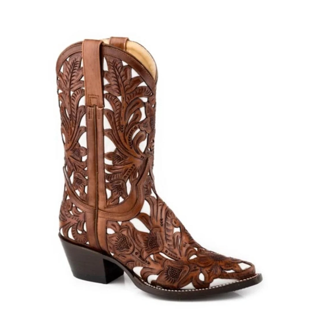 Stetson Abilene (Brown) - Women's Leather Cowgirl Boot
