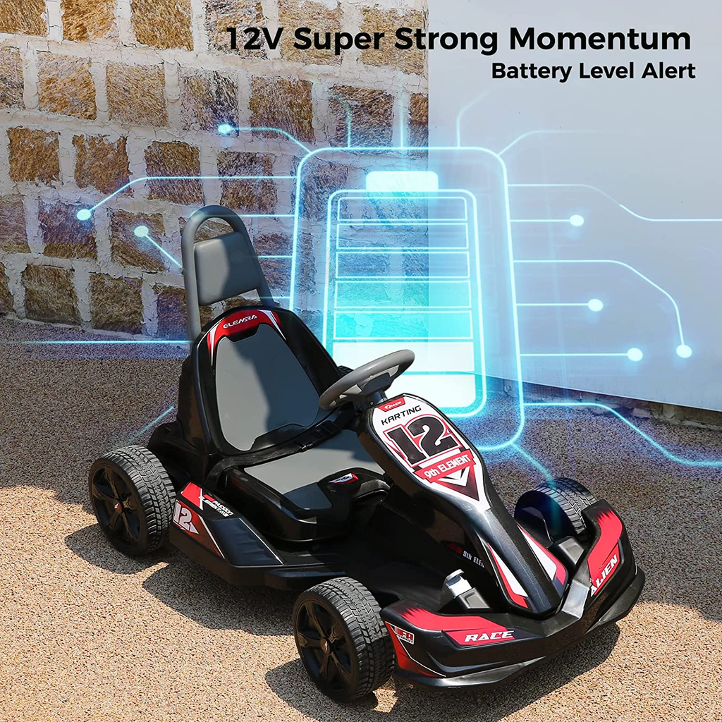 12V 2WD Electric Go Kart for Kids with Parent Remote Control - Battery Powered Ride On Car