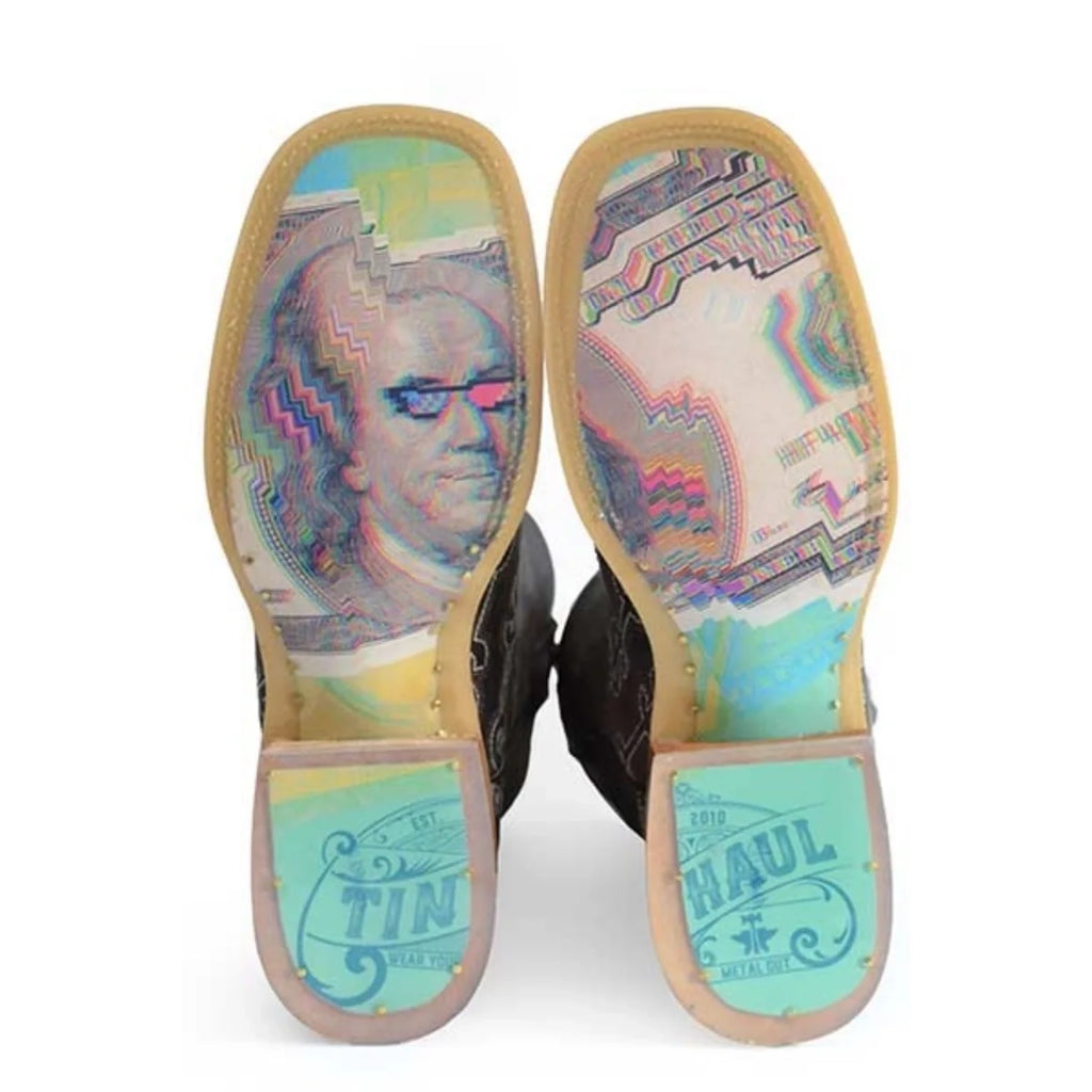 Tin Haul Show Me The Money  - Men's Leather Cowboy Boot