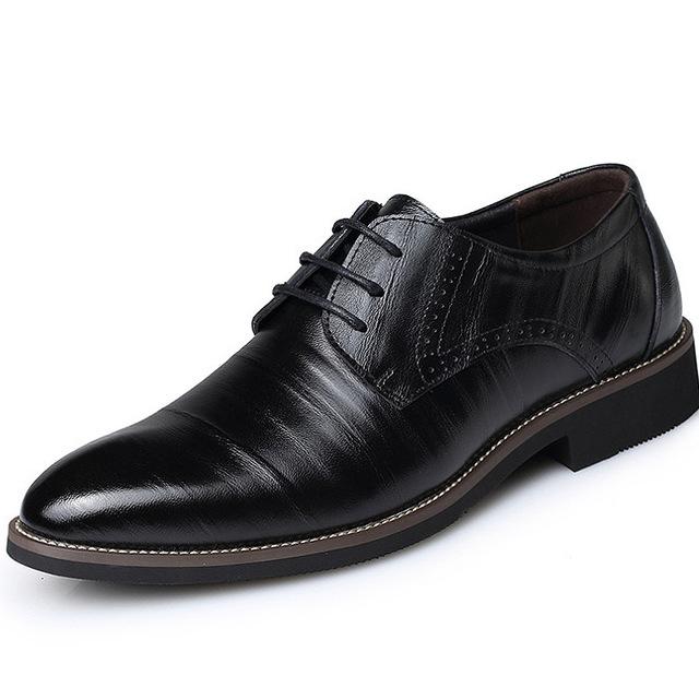 Men's Classic Leather Oxford Dress Shoes