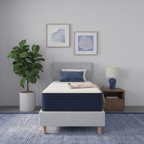 10" Medium Firm Euro Top Hybrid Mattress with Cooling Gel - White