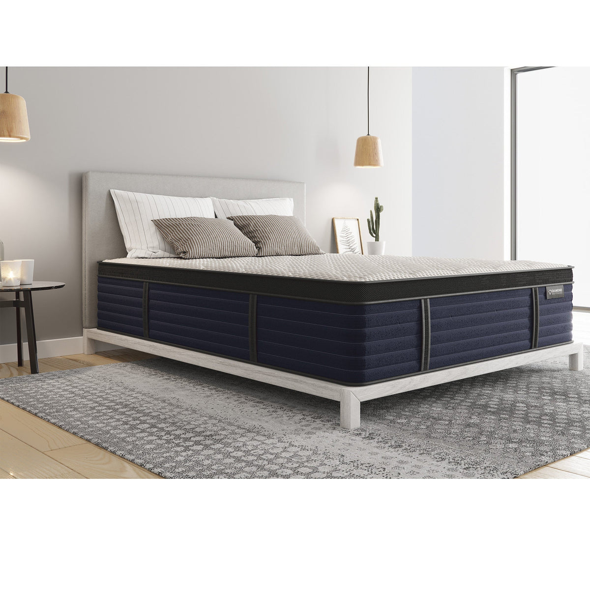 Latex Hybrid Mattress Full Size with Zoned Coil Support - Firm