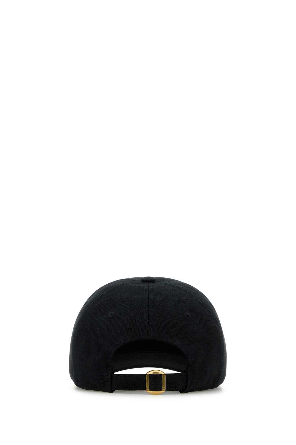 Valentino Garavani Men Black Cotton Baseball Cap