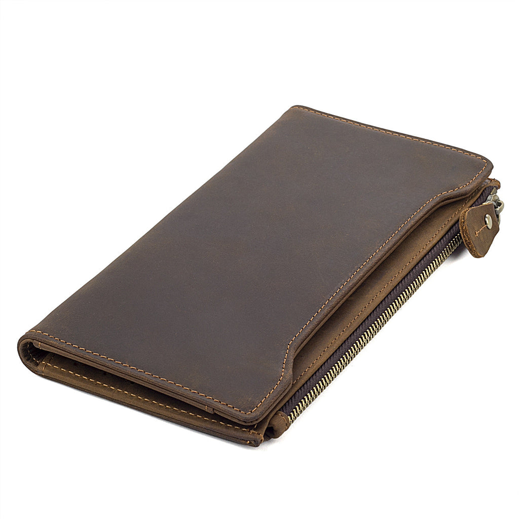 Handmade  Leather Wallet, Mens Wallet And Card Holder Wallet Cryptocurrency Wallet Rfid Man Short Wallet 8168