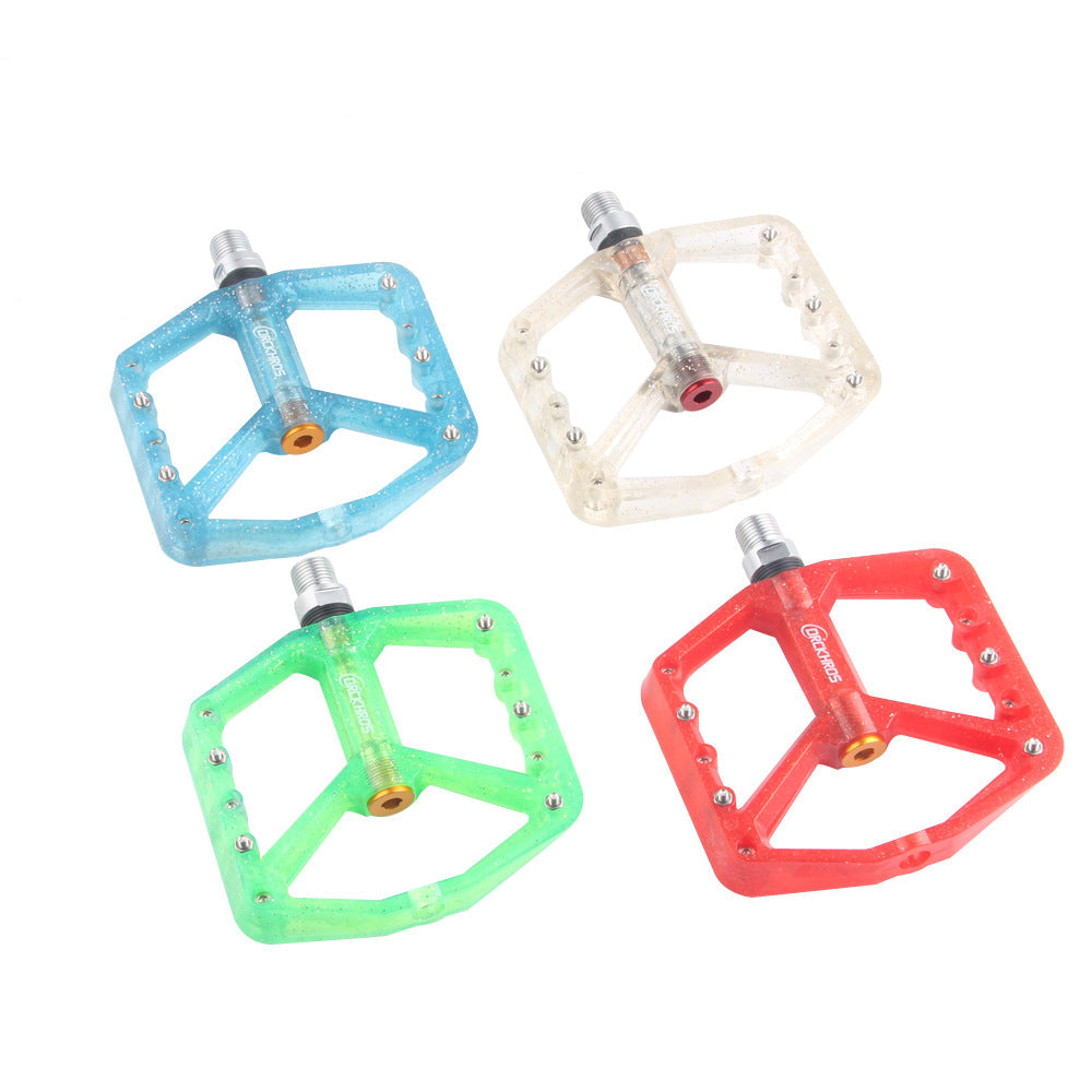 CNC Wide-faced PC Pedal Bicycle Pedal Road Mountain Bike Peilin Anti-Skid Pedal 2 Bearing Pedal