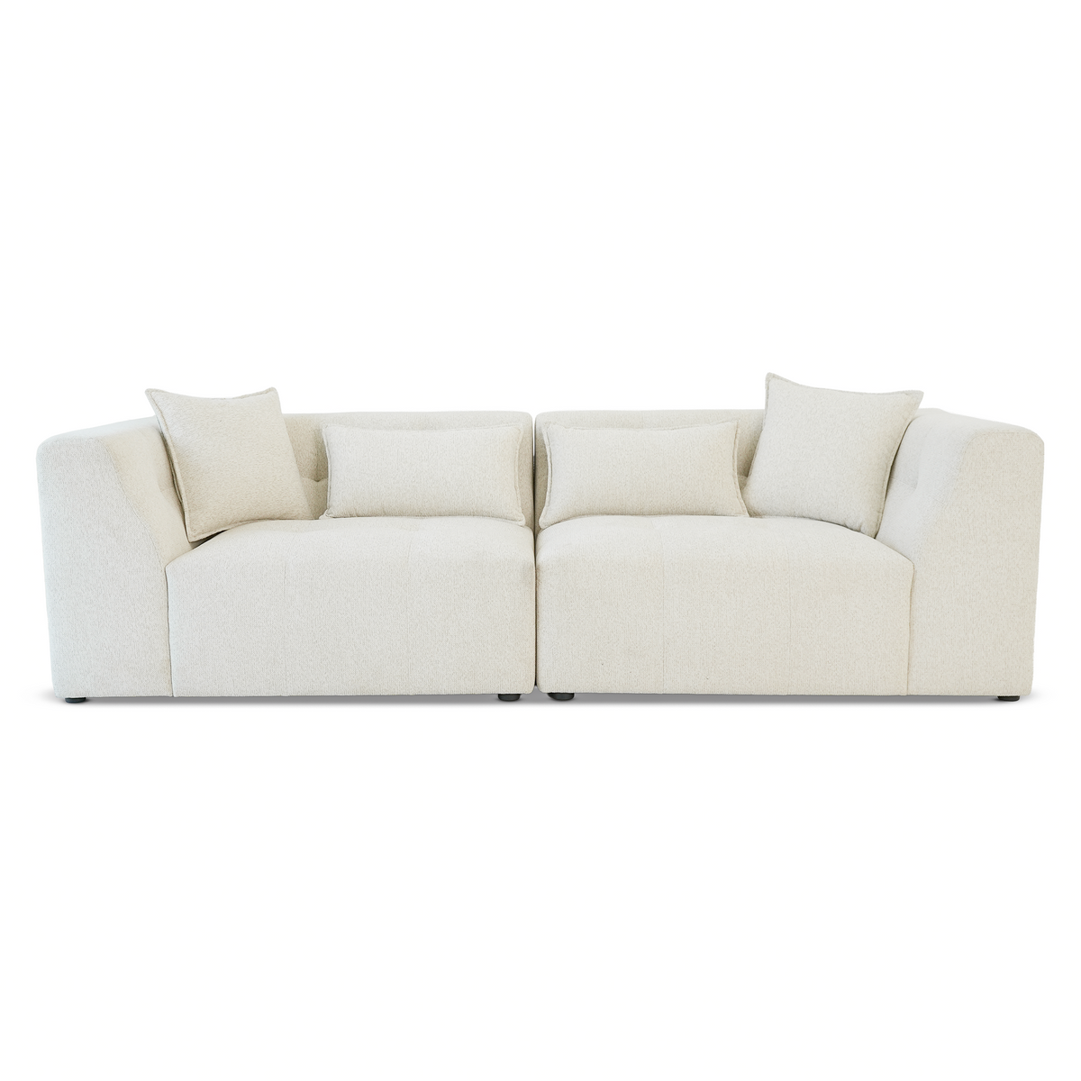 Jefferson Soft Chenille Modern Sofa with Plush Comfort - Taupe