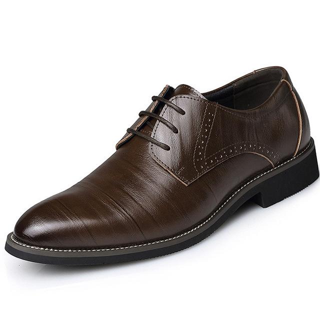 Men's Classic Leather Oxford Dress Shoes