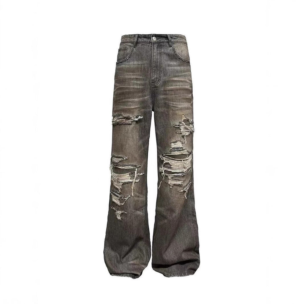 Retro Loose Bootcut Wide-leg Denim Jeans For Men
