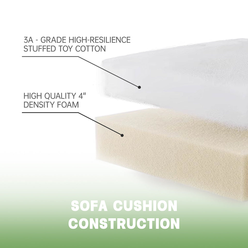 Slipcovered Modern 3 Seater Sofa with Removable Covers - Green or Cream