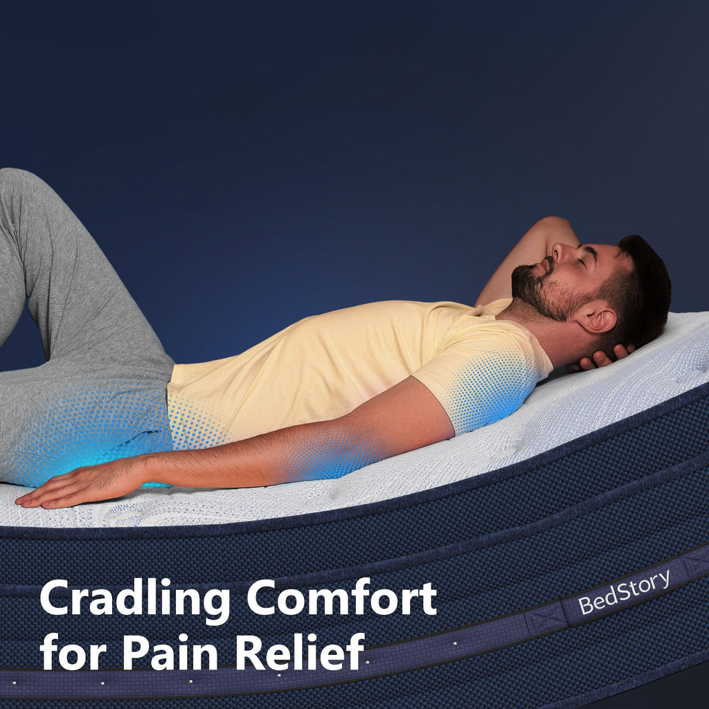 King Firm Hybrid Mattress with Cooling Gel - Blue
