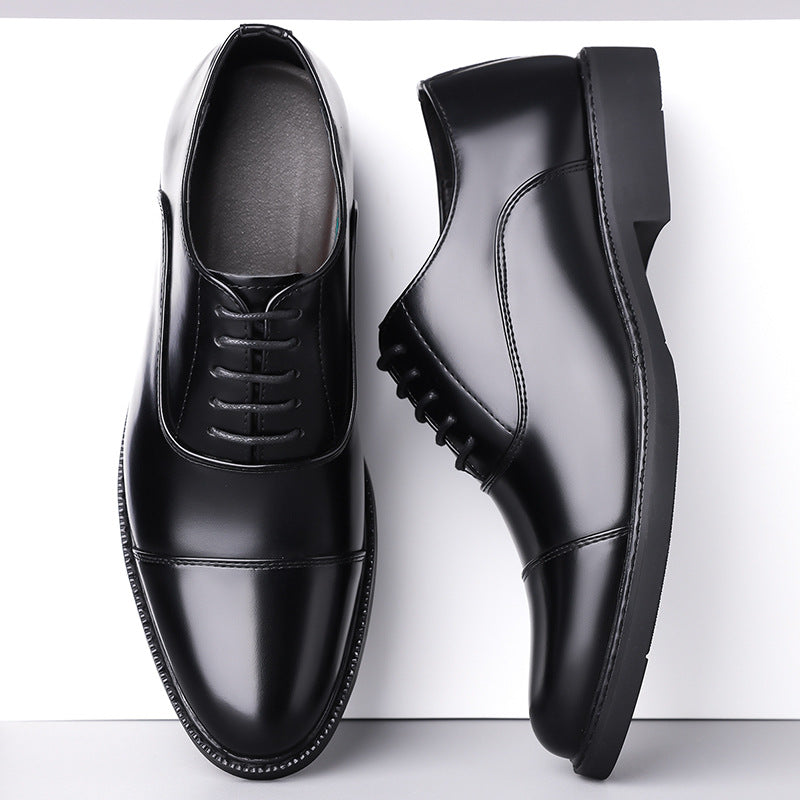 Business Oxford Dress Three-eyelet Design Men's Genuine British-style Leather Shoes