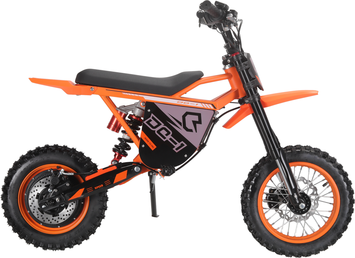 Electric Dirt Bike 48V 1000W with Dual Suspension - Black