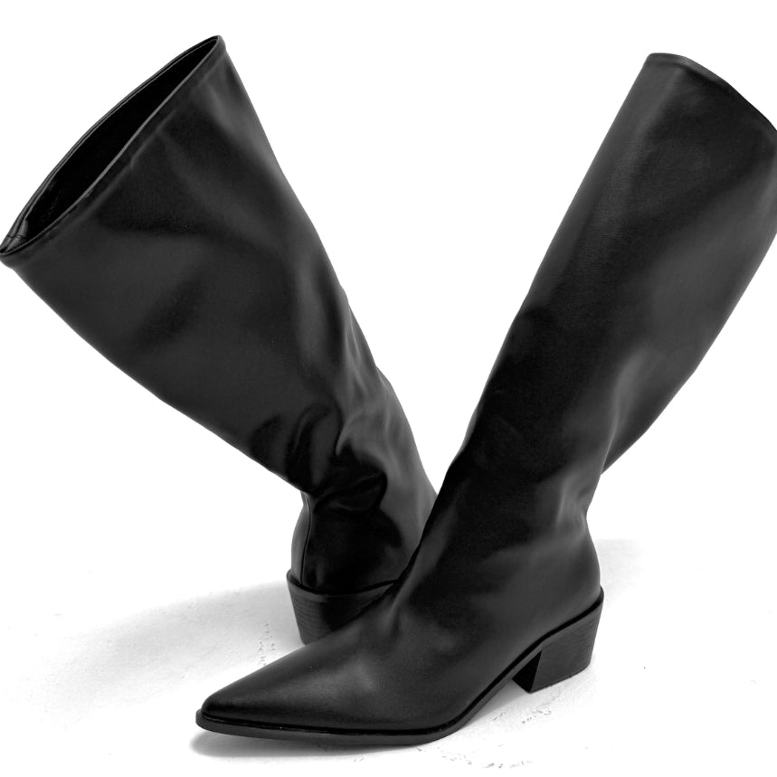 High-heeled Booties With Tapered Shafts New Fallwinter Skinny Boots