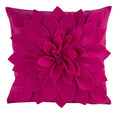 Fennco Styles Sara's Garden Collection Contemporary Dahlia Petal 17 Inch Square Decorative Throw Pillow Case – Fuchsia Throw Pillow for Couch, Bedroom and Living Room Décor