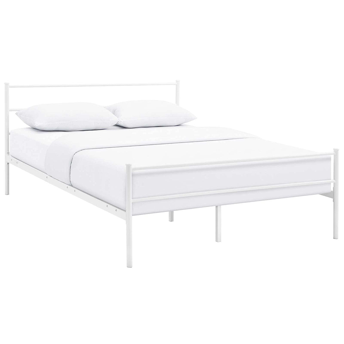 CasaFoyer Alina Platform Full Bed Frame | Rustic Charm | Sturdy Steel Frame | 1323 lbs Weight Capacity | No Box Spring Needed | Compatible with Memory Foam, Spring, Latex, Hybrid Mattresses | Mattress not included