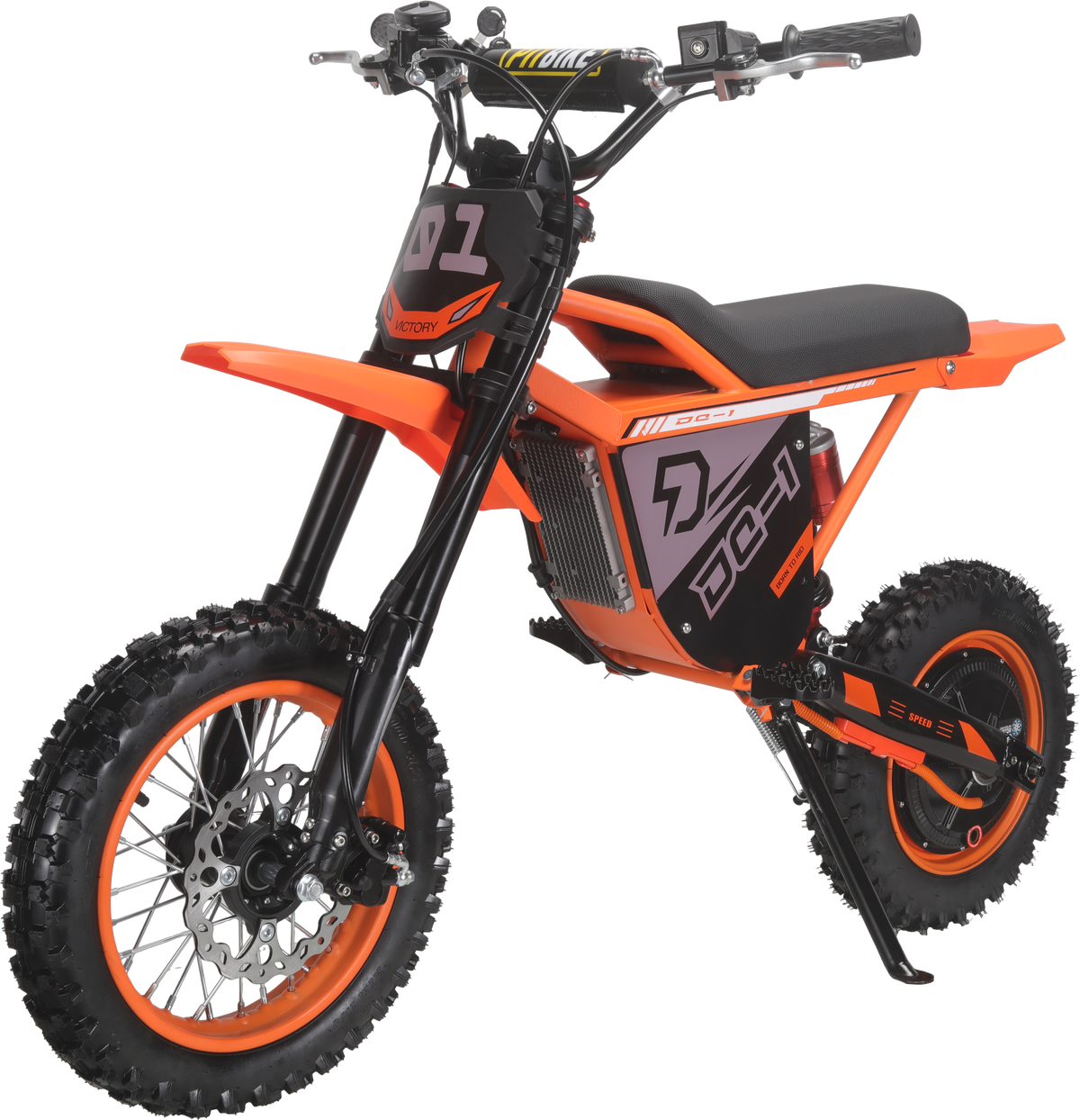 Electric Dirt Bike 48V 1000W with Dual Suspension - Black
