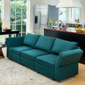 Ainfox 3 Seats Modular Sectional Green Sofa Couch With Storage
