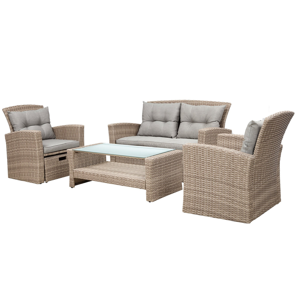 Set Of 4 Piece Outdoor Patio Furniture