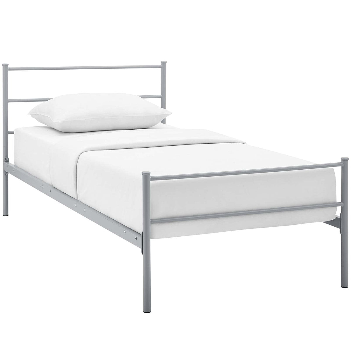 CasaFoyer Alina Platform Twin Bed Frame | Rustic Charm meets Modern Decor | Sturdy Vintage Steel Frame | Holds up to 1323 lbs | No Box Spring Needed | Accommodates Memory Foam, Spring, Latex, Hybrid Mattresses | Mattress Not Included