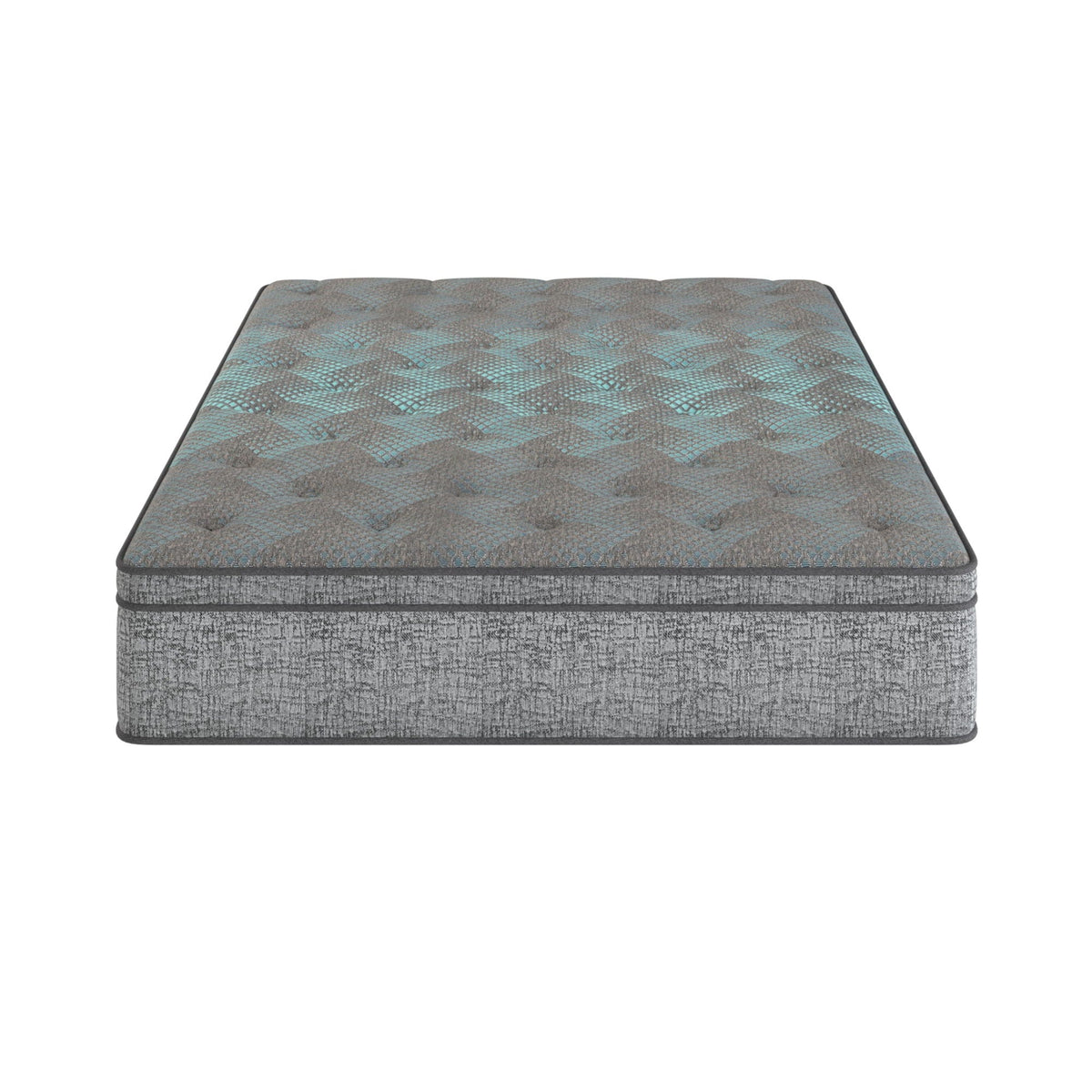 10" Hybrid Euro Top Mattress with Plush Comfort - Blue / Gray