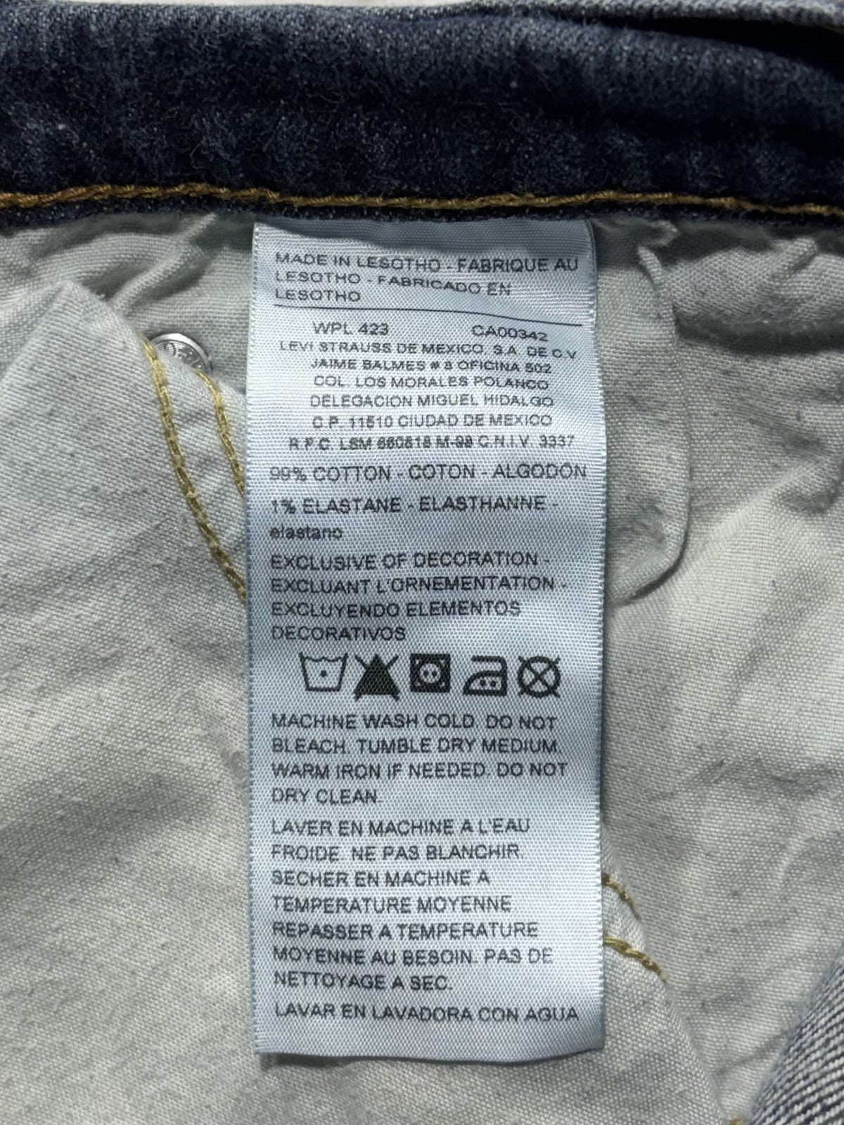 Signature Levi Strauss Gold Jeans Mens 38x30 Blue Medium Athletic Straight Denim