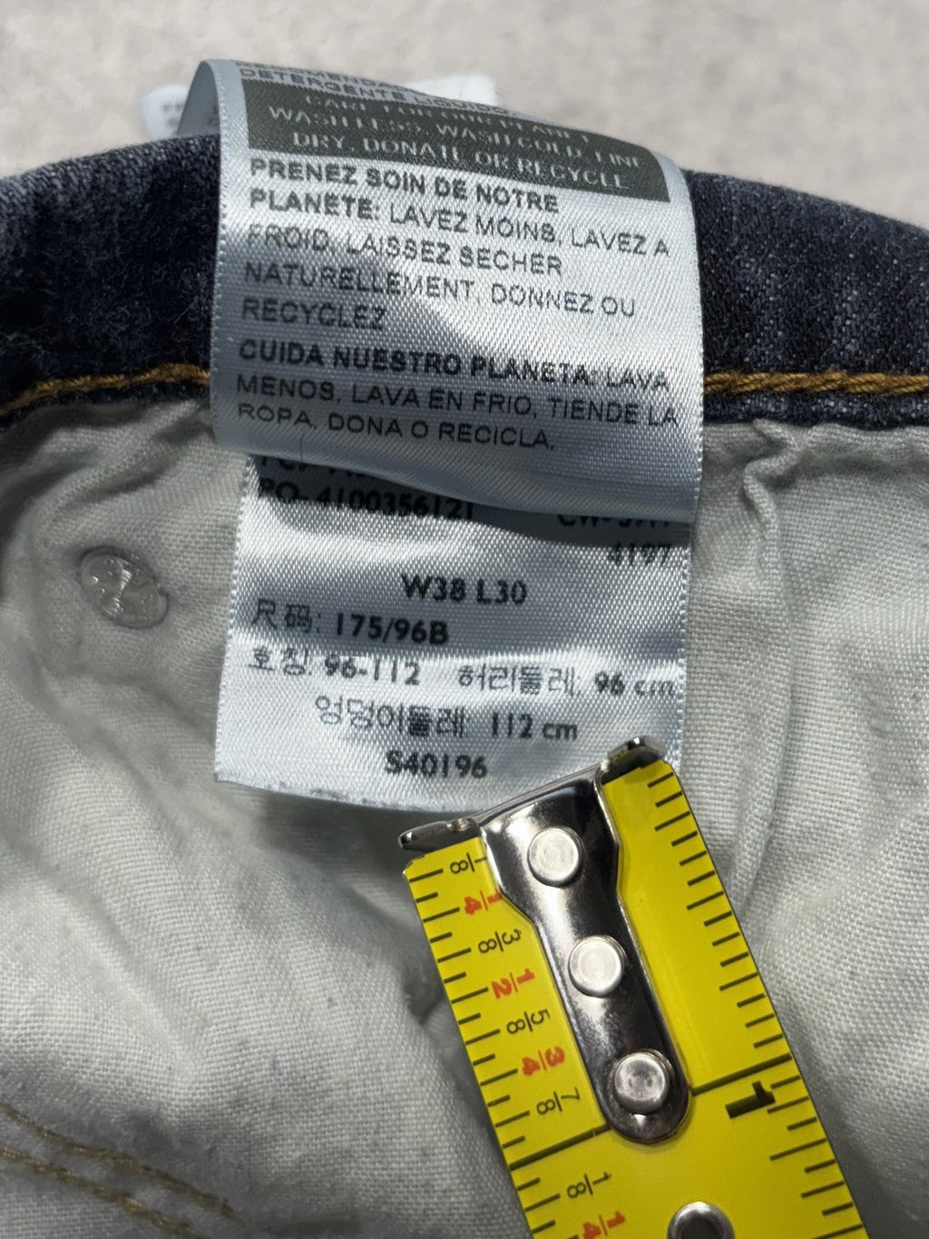 Signature Levi Strauss Gold Jeans Mens 38x30 Blue Medium Athletic Straight Denim