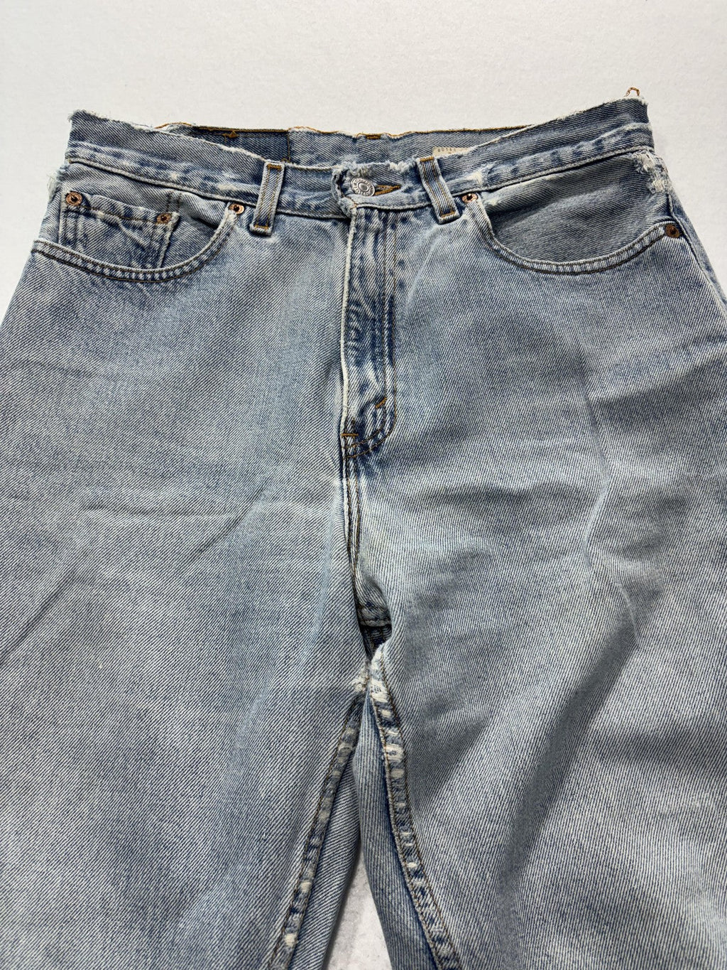 Levi's 560 Loose Fit Jeans Mens 32x32 Blue Light Wash Straight Distressed USA