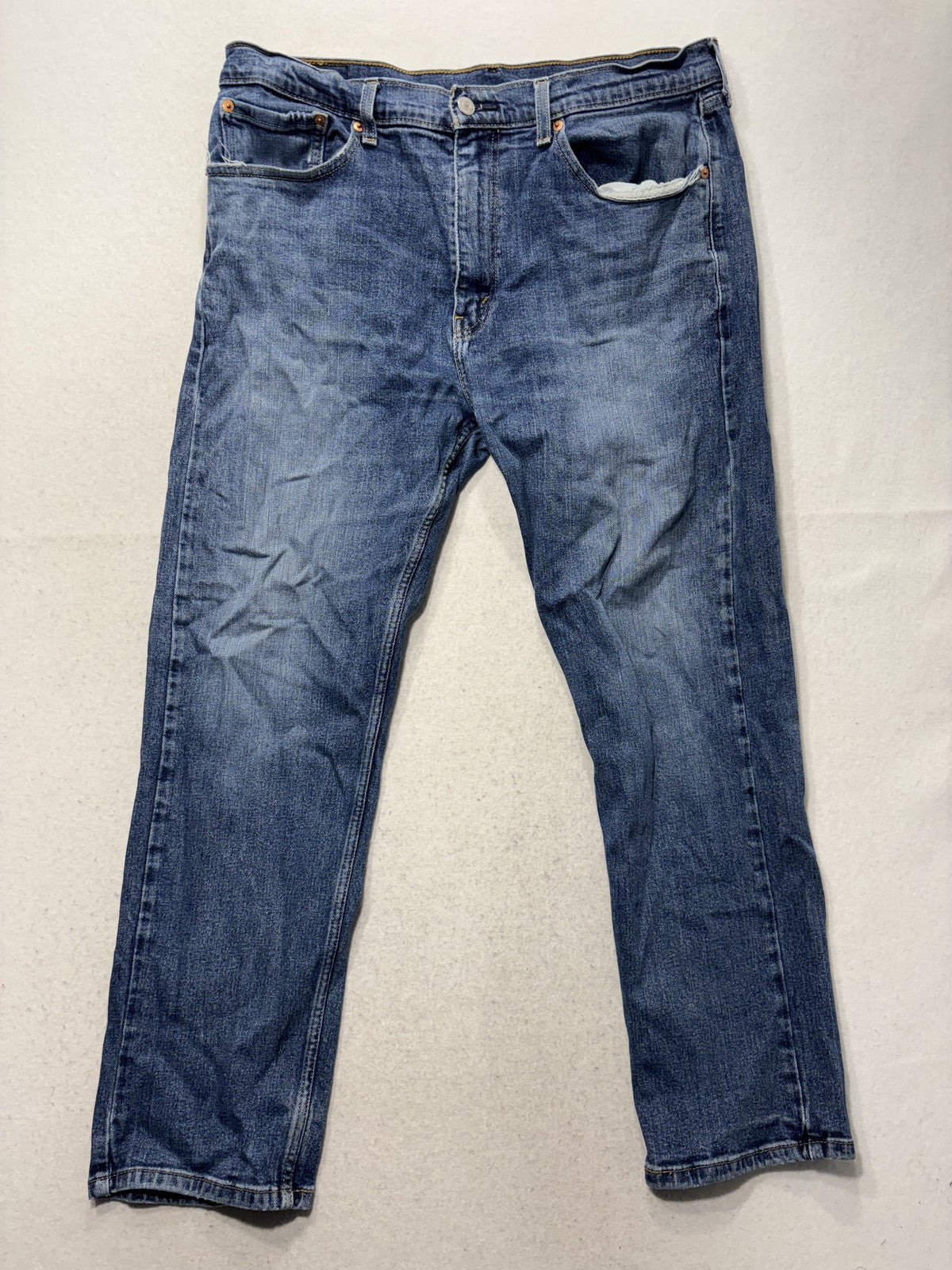 Levi's 501 Jeans Mens 29x29 Blue Medium Wash Button Fly Regular Straight Denim