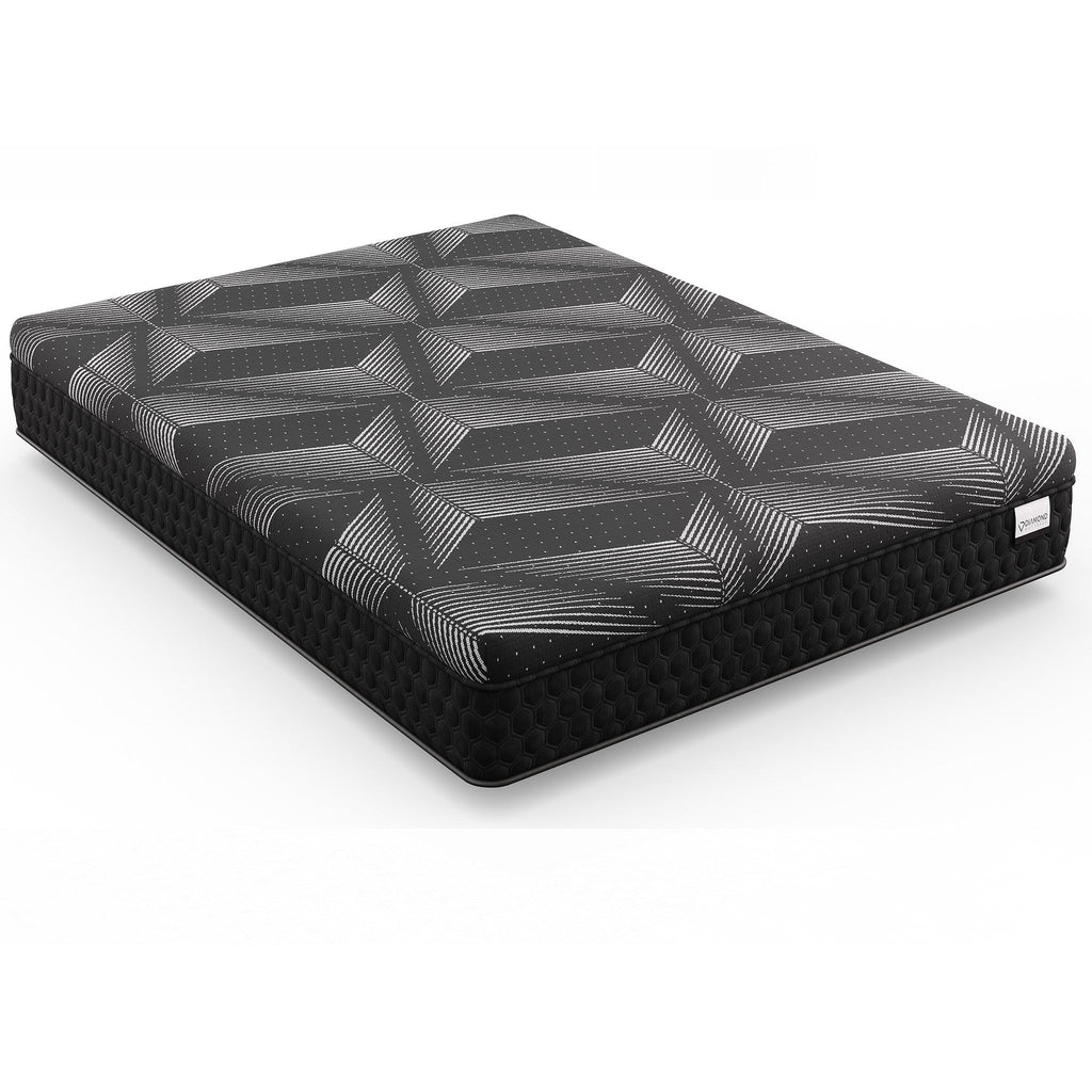 Diamond Matrix Copper Cooling Hybrid Twin Mattress with Pressure Relief - Medium Feel