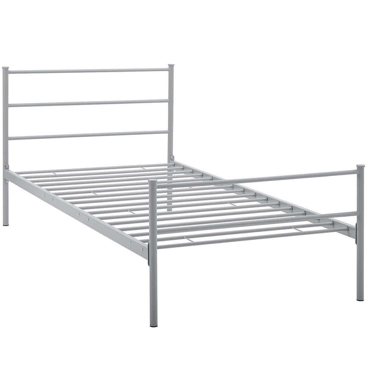 CasaFoyer Alina Platform Twin Bed Frame | Rustic Charm meets Modern Decor | Sturdy Vintage Steel Frame | Holds up to 1323 lbs | No Box Spring Needed | Accommodates Memory Foam, Spring, Latex, Hybrid Mattresses | Mattress Not Included