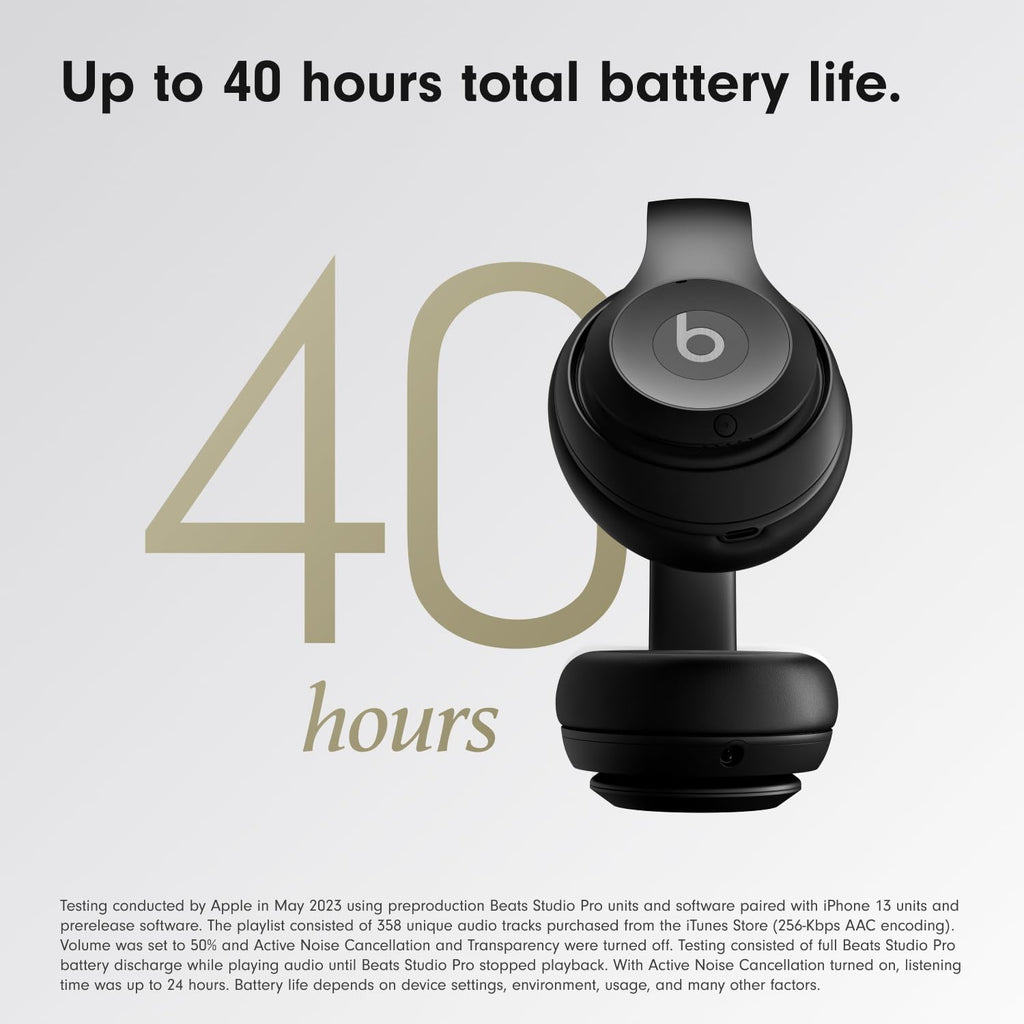 Beats Studio Pro Wireless Headphones – Black (Refurbished)