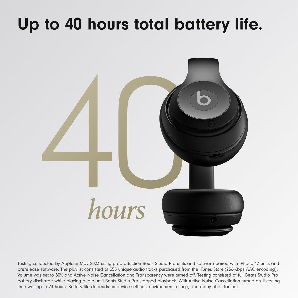 Beats Studio Pro Wireless Headphones – Black (Refurbished)
