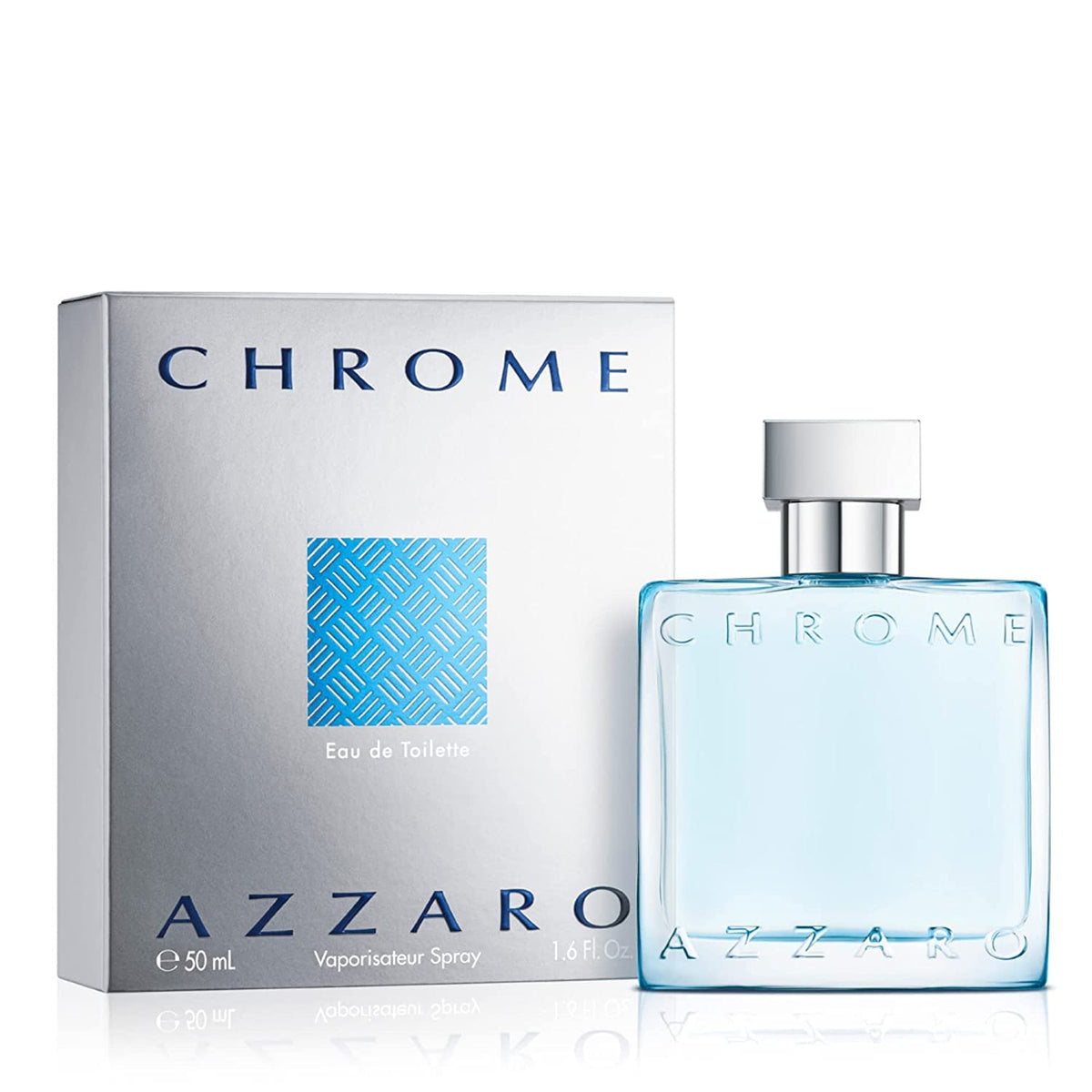 Azzaro Chrome Eau de Toilette - Fresh Aquatic Mens Cologne - Citrus, Woody, Musky Fragrance -Fresh Notes of Bergamot - Everyday Wear - Classic Summer Beach Scent - Luxury Perfumes for Men