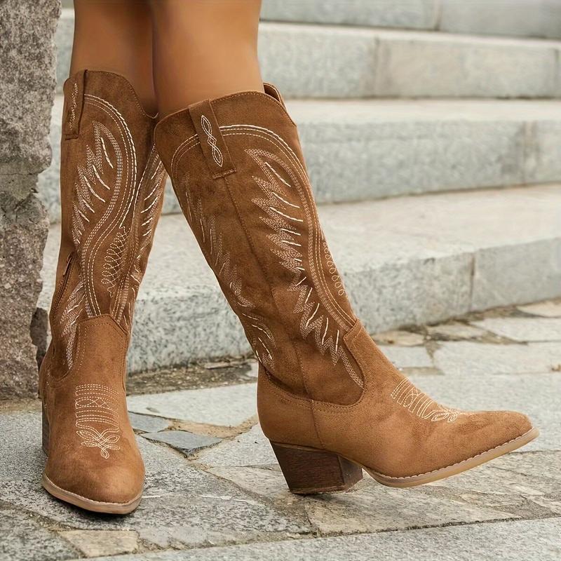 Elegant Women's Embroidery Cowboy Boot