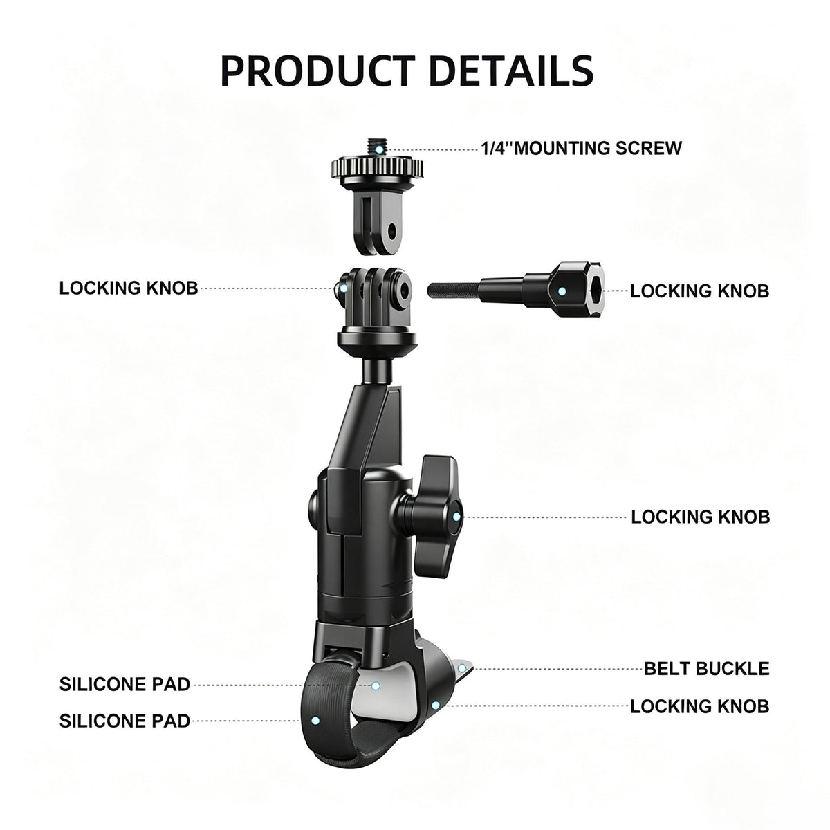 360 Action Camera Mount For Motorcycle E Bike Road Bike Bicycle Handlebar Bracket For Sports Camera Riding Dash Cam
