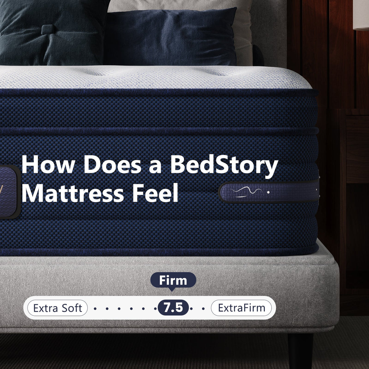King Firm Hybrid Mattress with Cooling Gel - Blue