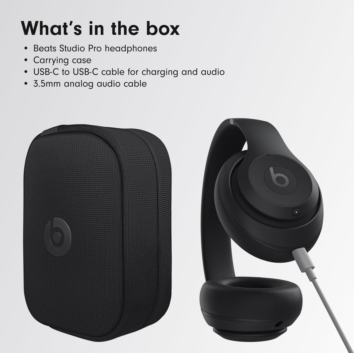 Beats Studio Pro Wireless Headphones – Black (Refurbished)