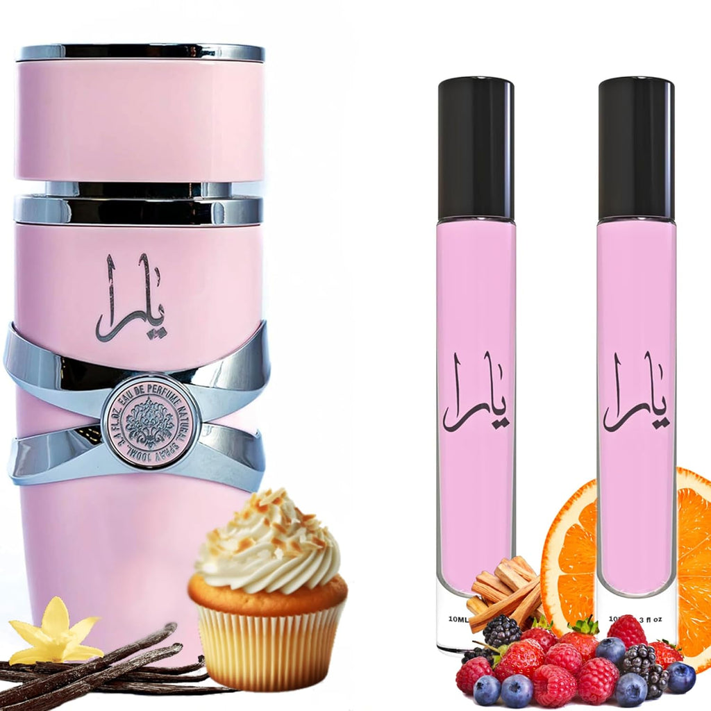 Equivalence Yaras Pink Perfume for Women – Sweet, Fruity, and Elegant Scent – Convenient Travel Size Bottle (2 x 10ml) – Amber Vanilla Edition Fragrance Gift – Large Bottle Not Included