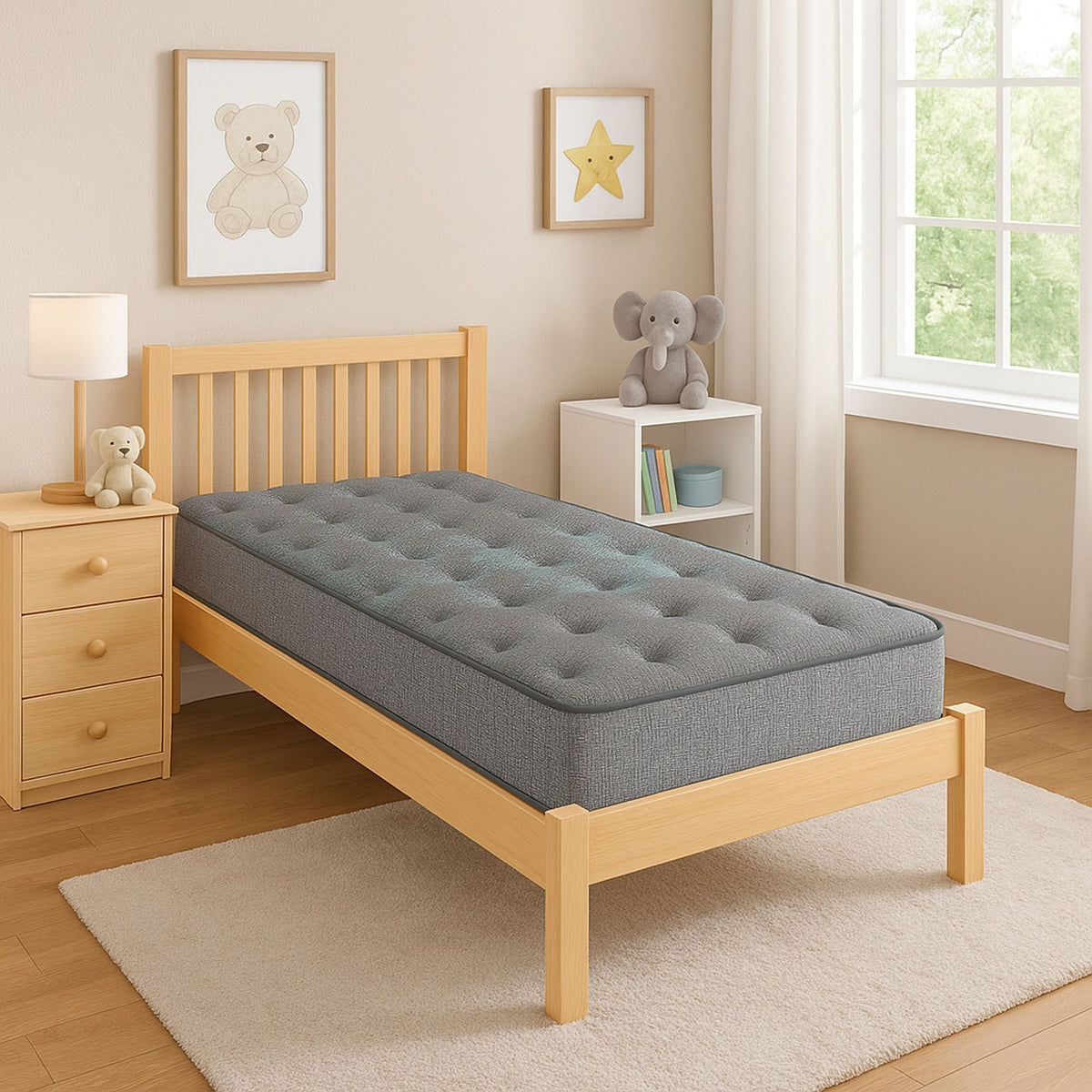 13" Hybrid Mattress with Cooling Technology – Plush Comfort, Dark Gray