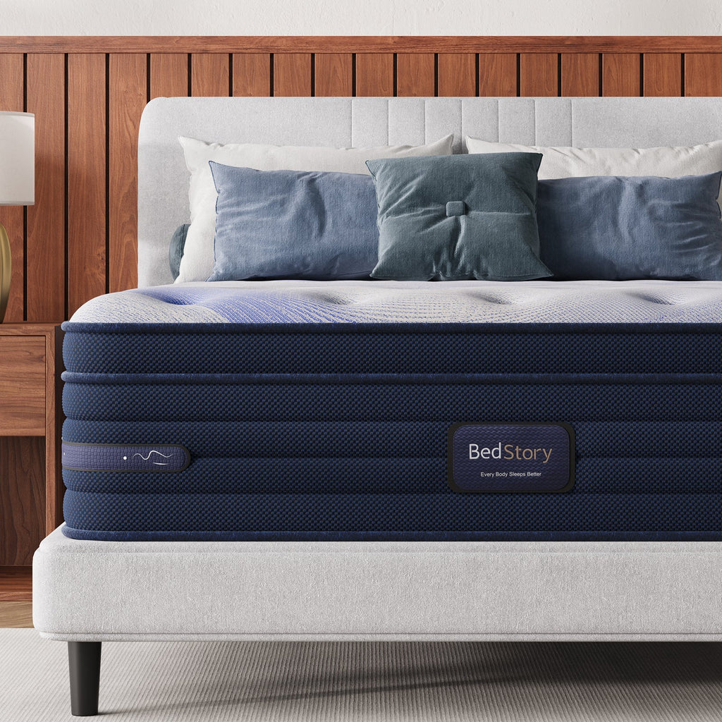 King Firm Hybrid Mattress with Cooling Gel - Blue