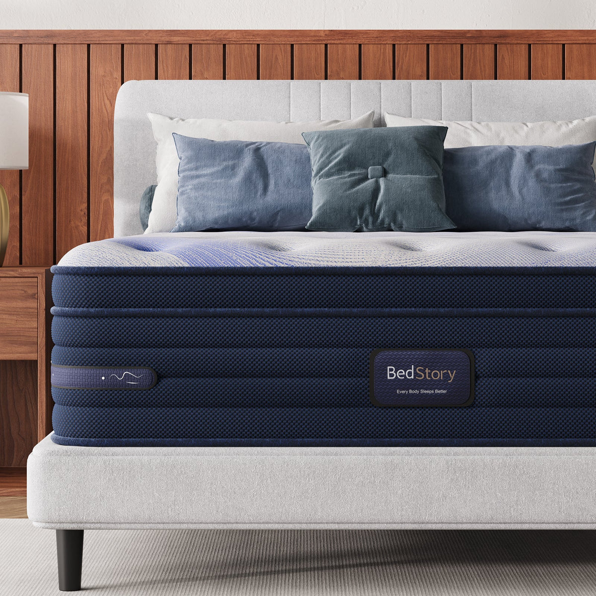 King Firm Hybrid Mattress with Cooling Gel - Blue